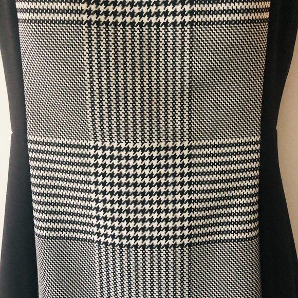 H&M Plaid Sleeveless Midi Dress in Black, Gray and White with Black Accents S 8 - Picture 5 of 14